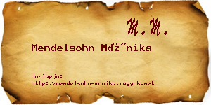 Mendelsohn Mónika névjegykártya